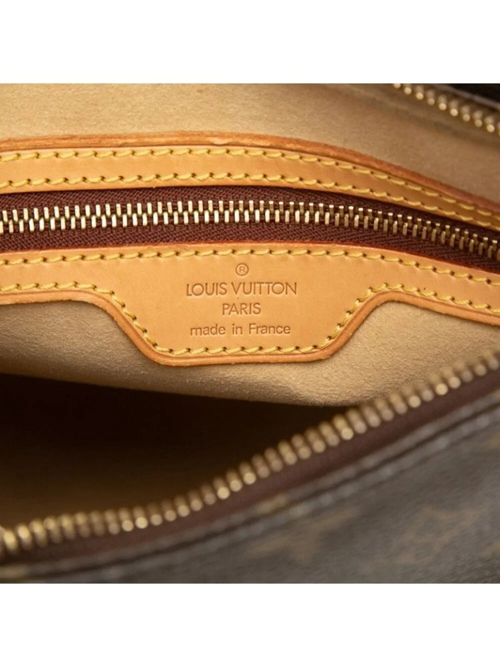 Louis Vuitton Monogram Looping MM Shoulder Bag Brown Leather